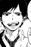 After the find of his true identity, when he wanted to appear normal in front of Shiemi's eyes